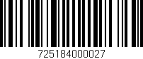 Código de barras (EAN, GTIN, SKU, ISBN): '725184000027'