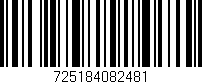 Código de barras (EAN, GTIN, SKU, ISBN): '725184082481'