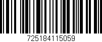 Código de barras (EAN, GTIN, SKU, ISBN): '725184115059'
