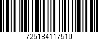 Código de barras (EAN, GTIN, SKU, ISBN): '725184117510'