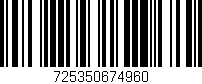 Código de barras (EAN, GTIN, SKU, ISBN): '725350674960'