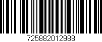 Código de barras (EAN, GTIN, SKU, ISBN): '725882012988'