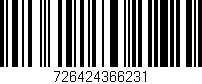 Código de barras (EAN, GTIN, SKU, ISBN): '726424366231'