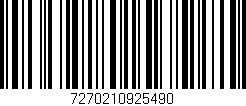 Código de barras (EAN, GTIN, SKU, ISBN): '7270210925490'
