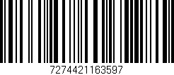 Código de barras (EAN, GTIN, SKU, ISBN): '7274421163597'