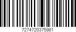 Código de barras (EAN, GTIN, SKU, ISBN): '7274720375981'