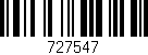 Código de barras (EAN, GTIN, SKU, ISBN): '727547'