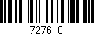 Código de barras (EAN, GTIN, SKU, ISBN): '727610'