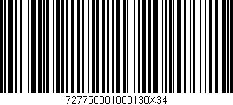 Código de barras (EAN, GTIN, SKU, ISBN): '727750001000130X34'