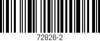 Código de barras (EAN, GTIN, SKU, ISBN): '72826-2'