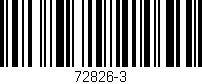Código de barras (EAN, GTIN, SKU, ISBN): '72826-3'