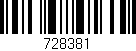 Código de barras (EAN, GTIN, SKU, ISBN): '728381'