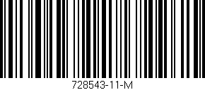 Código de barras (EAN, GTIN, SKU, ISBN): '728543-11-M'