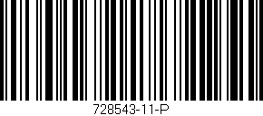 Código de barras (EAN, GTIN, SKU, ISBN): '728543-11-P'