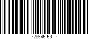 Código de barras (EAN, GTIN, SKU, ISBN): '728545-58-P'