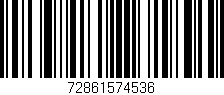 Código de barras (EAN, GTIN, SKU, ISBN): '72861574536'