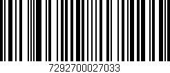 Código de barras (EAN, GTIN, SKU, ISBN): '7292700027033'