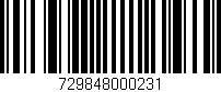 Código de barras (EAN, GTIN, SKU, ISBN): '729848000231'