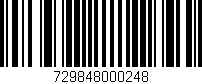 Código de barras (EAN, GTIN, SKU, ISBN): '729848000248'