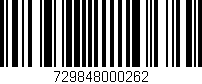 Código de barras (EAN, GTIN, SKU, ISBN): '729848000262'