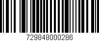 Código de barras (EAN, GTIN, SKU, ISBN): '729848000286'
