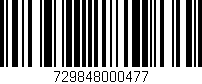 Código de barras (EAN, GTIN, SKU, ISBN): '729848000477'