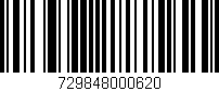Código de barras (EAN, GTIN, SKU, ISBN): '729848000620'