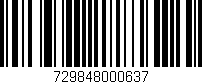 Código de barras (EAN, GTIN, SKU, ISBN): '729848000637'