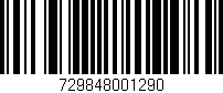 Código de barras (EAN, GTIN, SKU, ISBN): '729848001290'