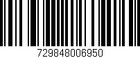Código de barras (EAN, GTIN, SKU, ISBN): '729848006950'