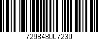 Código de barras (EAN, GTIN, SKU, ISBN): '729848007230'