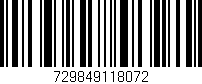 Código de barras (EAN, GTIN, SKU, ISBN): '729849118072'