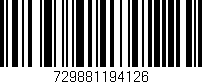 Código de barras (EAN, GTIN, SKU, ISBN): '729881194126'