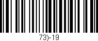 Código de barras (EAN, GTIN, SKU, ISBN): '73)-19'