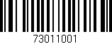Código de barras (EAN, GTIN, SKU, ISBN): '73011001'