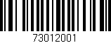 Código de barras (EAN, GTIN, SKU, ISBN): '73012001'