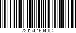 Código de barras (EAN, GTIN, SKU, ISBN): '7302401694004'