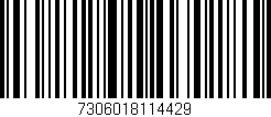 Código de barras (EAN, GTIN, SKU, ISBN): '7306018114429'