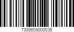 Código de barras (EAN, GTIN, SKU, ISBN): '7308659000536'