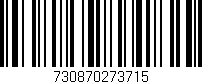 Código de barras (EAN, GTIN, SKU, ISBN): '730870273715'