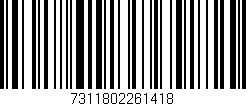 Código de barras (EAN, GTIN, SKU, ISBN): '7311802261418'