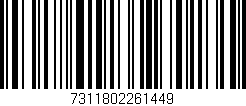 Código de barras (EAN, GTIN, SKU, ISBN): '7311802261449'