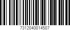 Código de barras (EAN, GTIN, SKU, ISBN): '7312040014507'