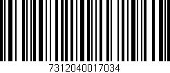 Código de barras (EAN, GTIN, SKU, ISBN): '7312040017034'