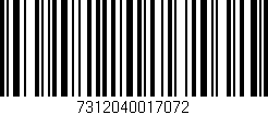 Código de barras (EAN, GTIN, SKU, ISBN): '7312040017072'