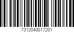 Código de barras (EAN, GTIN, SKU, ISBN): '7312040017201'