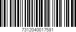 Código de barras (EAN, GTIN, SKU, ISBN): '7312040017591'