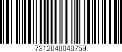 Código de barras (EAN, GTIN, SKU, ISBN): '7312040040759'