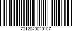 Código de barras (EAN, GTIN, SKU, ISBN): '7312040070107'