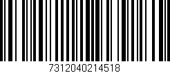 Código de barras (EAN, GTIN, SKU, ISBN): '7312040214518'